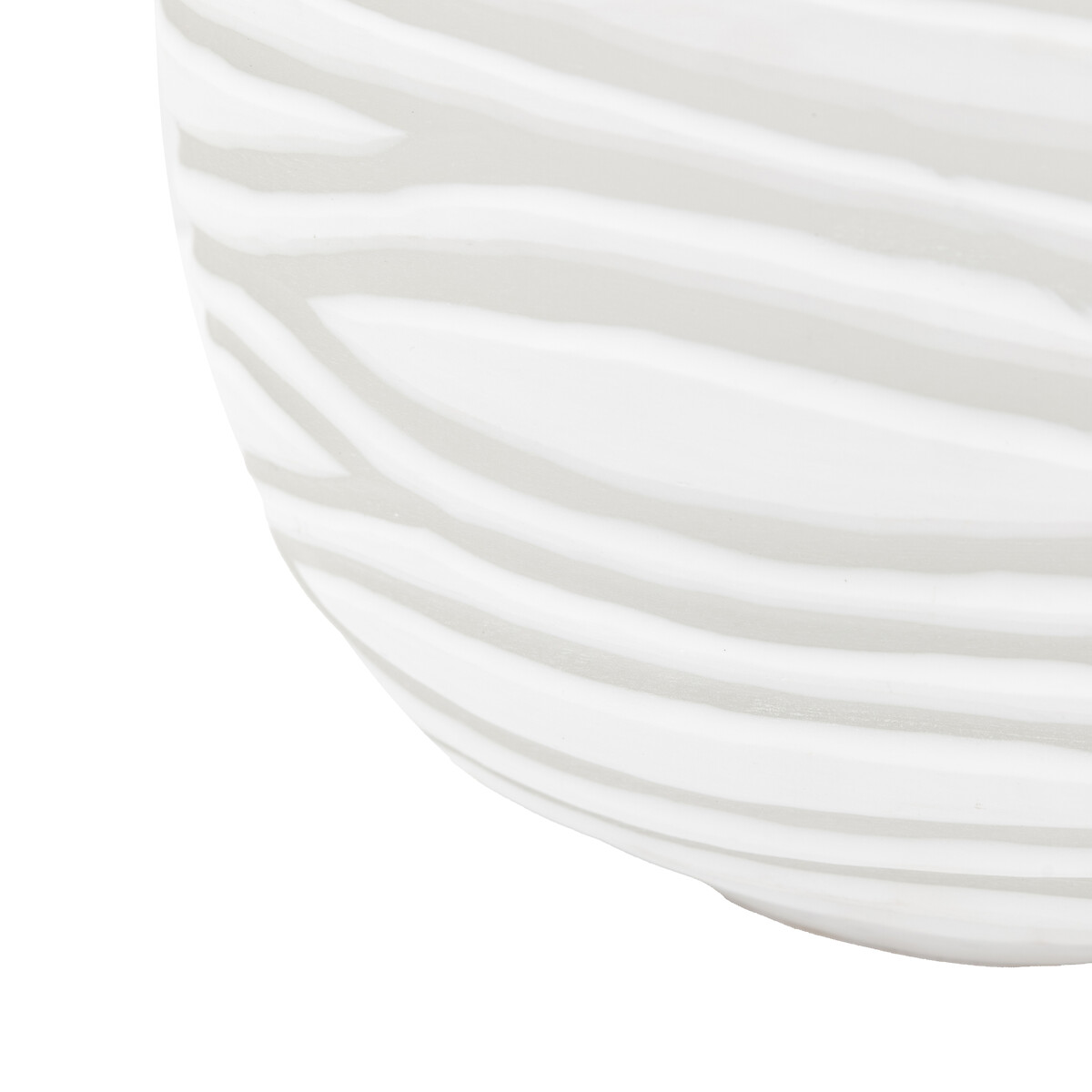 Andorra Handblown 40cm Carved Glass Vase white, ÉDITÉ