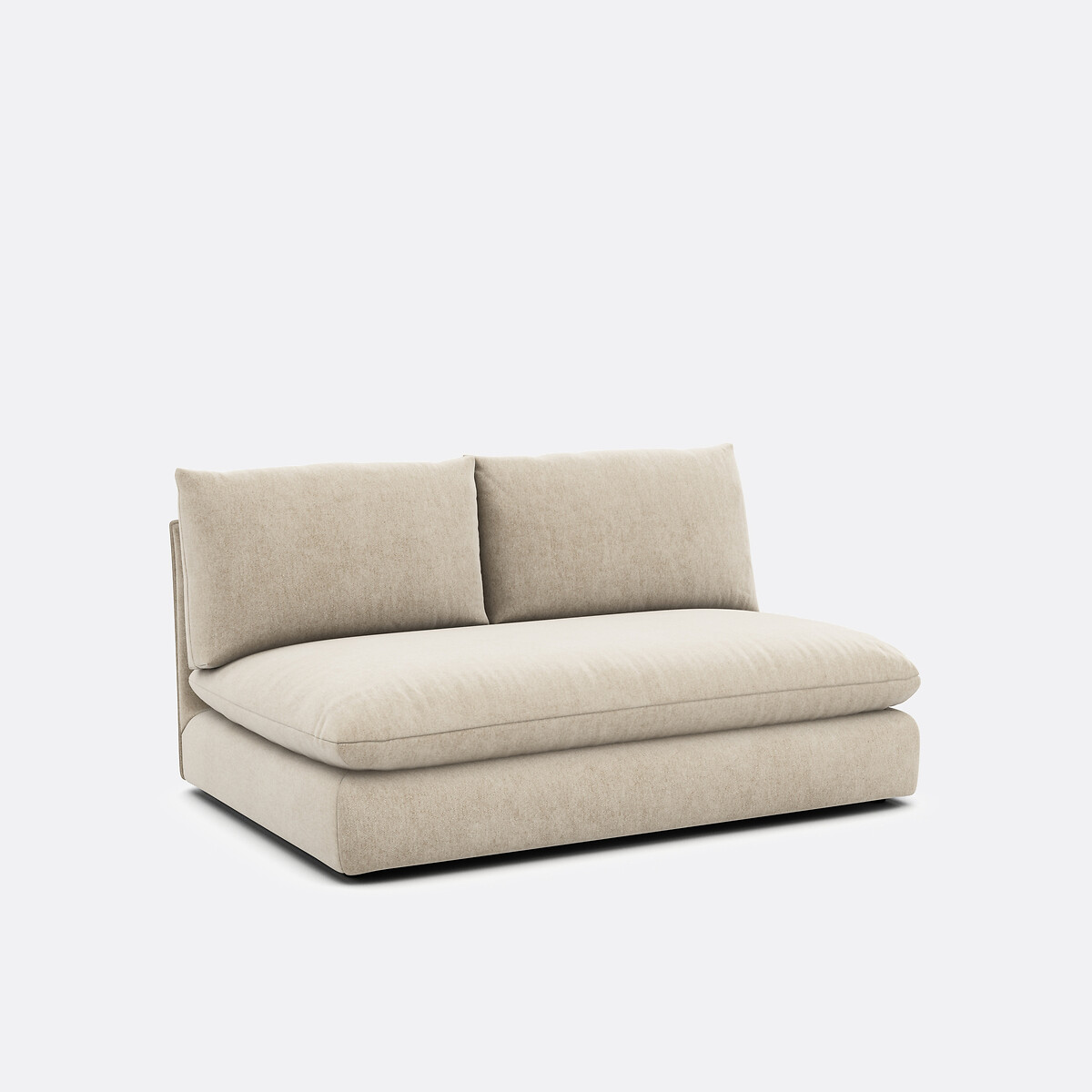 2-zits modulaire bank, gemêleerd polyester, Malo beige , LA REDOUTE INTERIEURS