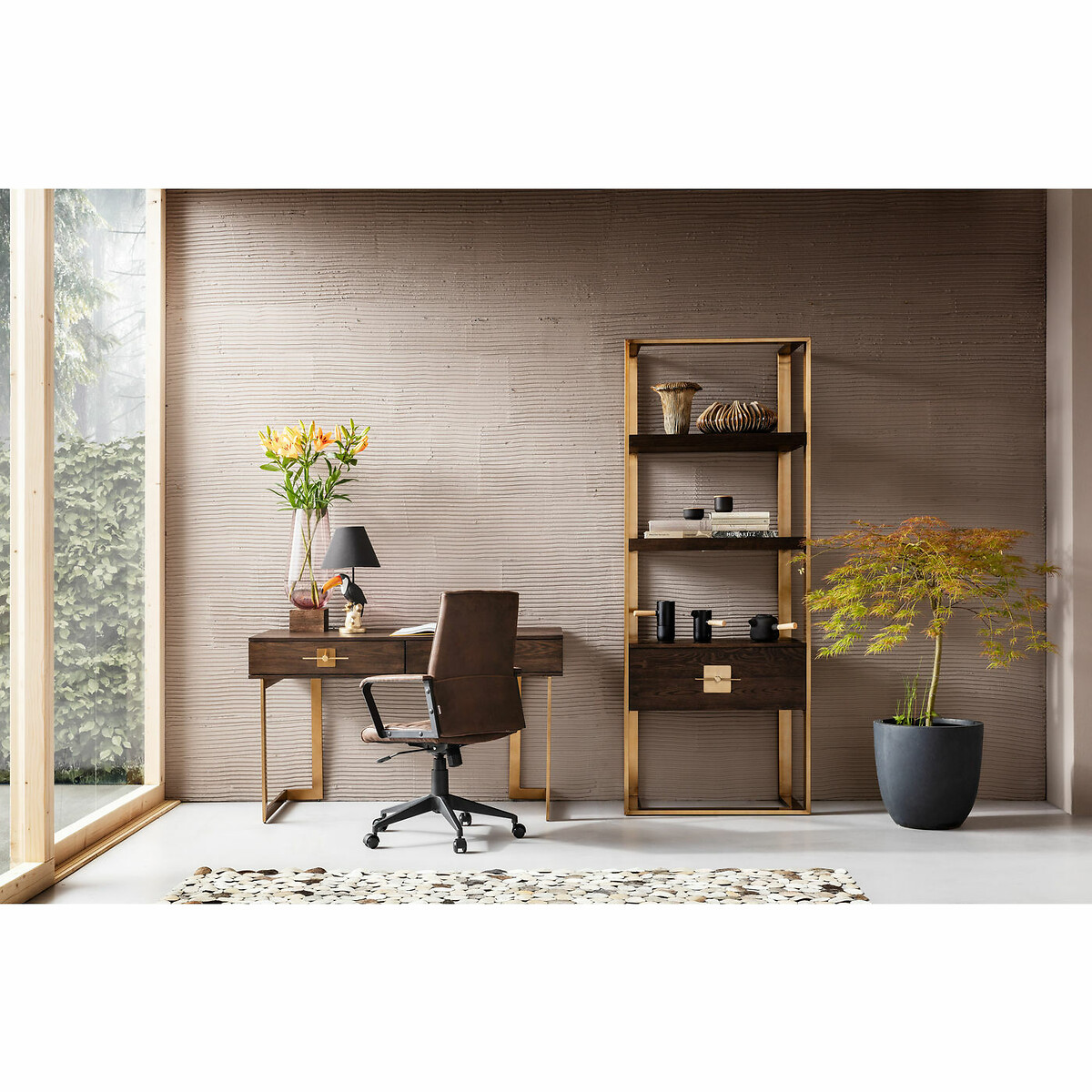 Scrivania Osaka 138x60cm marrone, KARE DESIGN