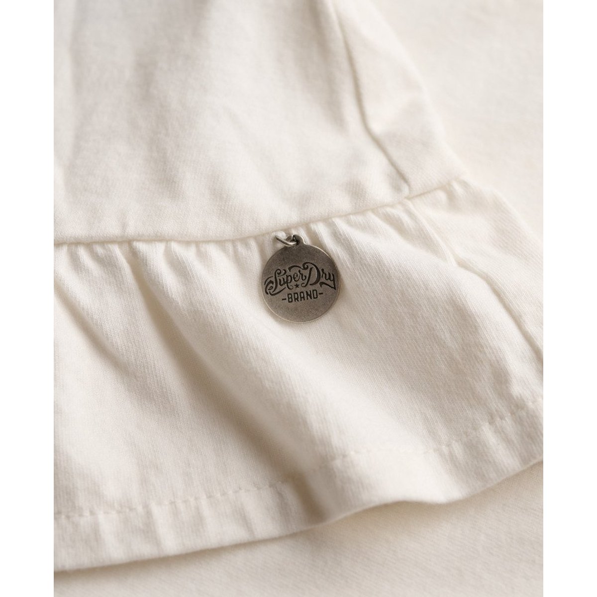 Robe caraco boutonnée à dentelle blanc cassé, SUPERDRY