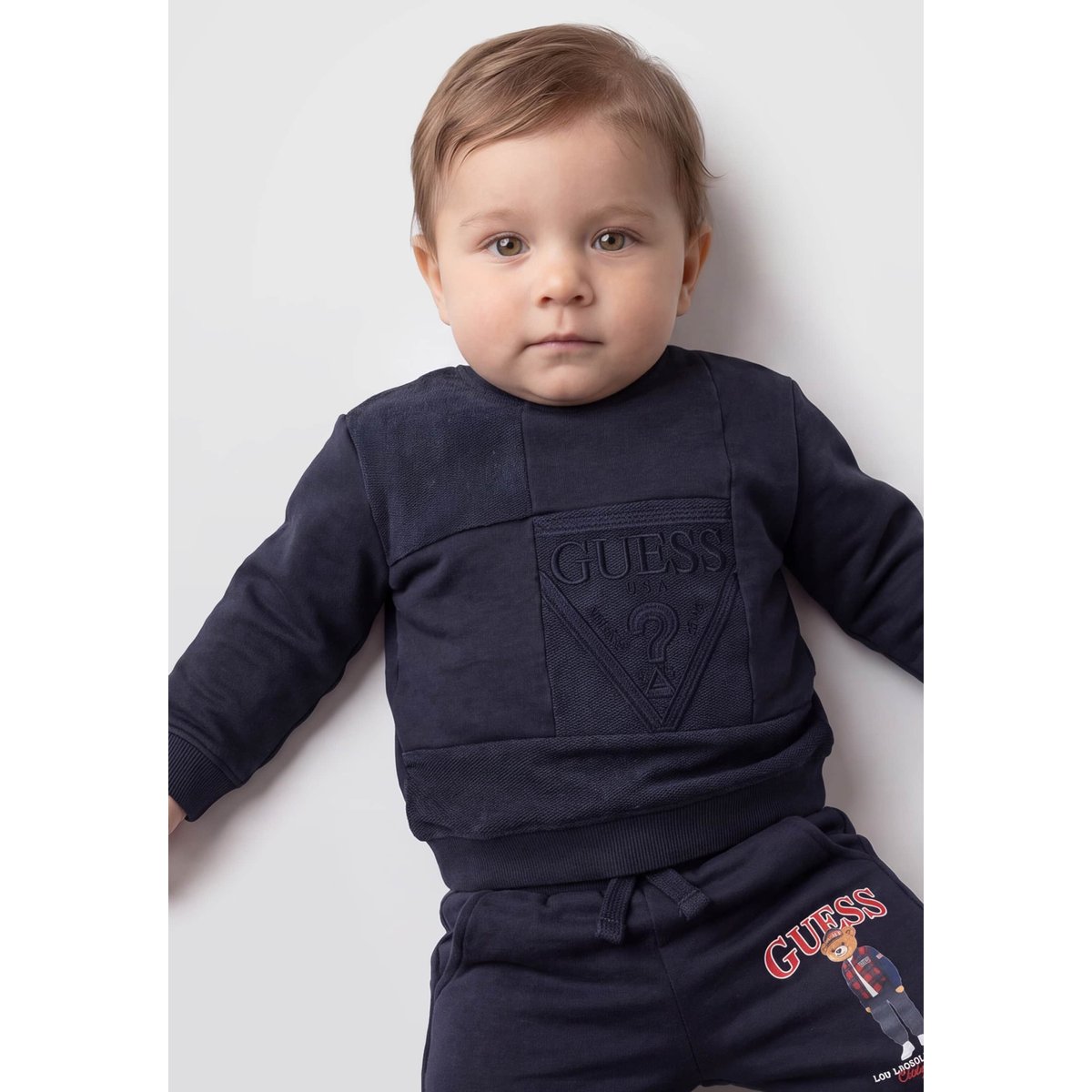 Sweat-Shirt Brodé bleu, GUESS KIDS