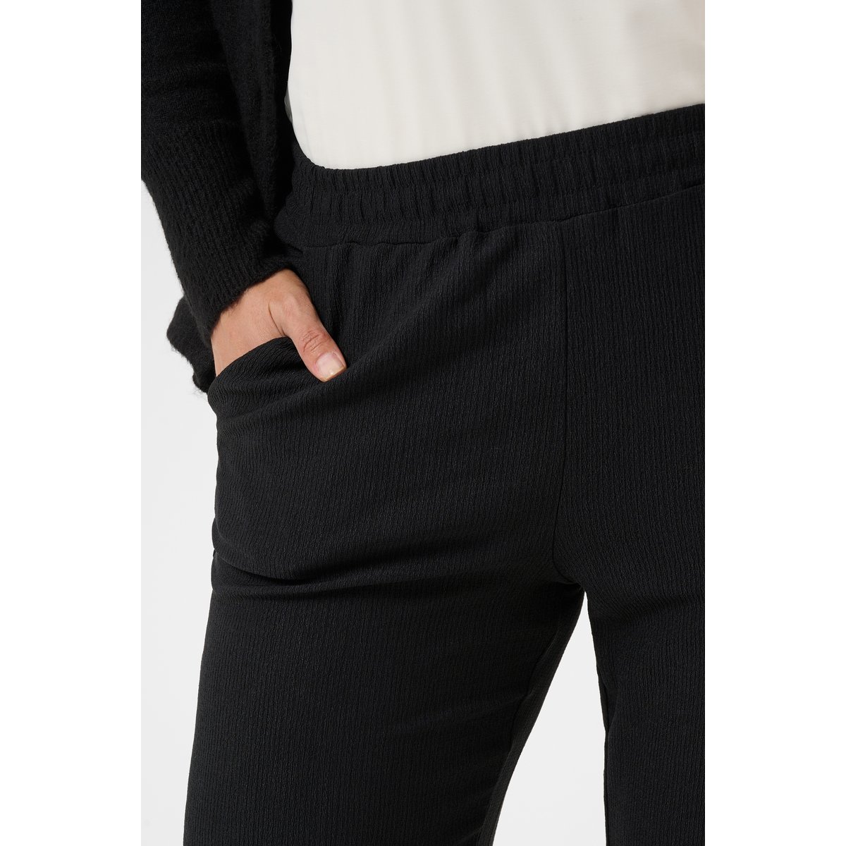 Pantalon en jersey noir, KAFFE CURVE