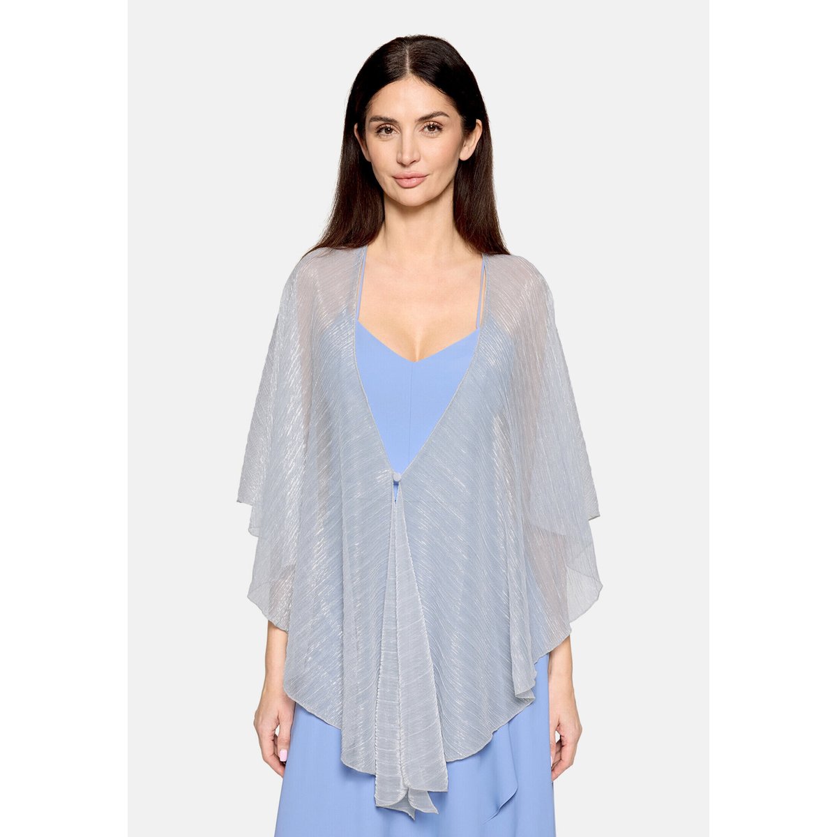 Cape au look scintillant gris/argenté, VERA MONT