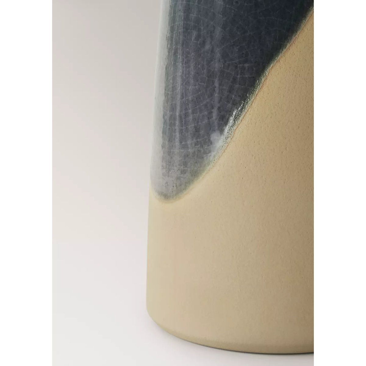 Vase 100 % grès bicolore bleu, MANGO HOME