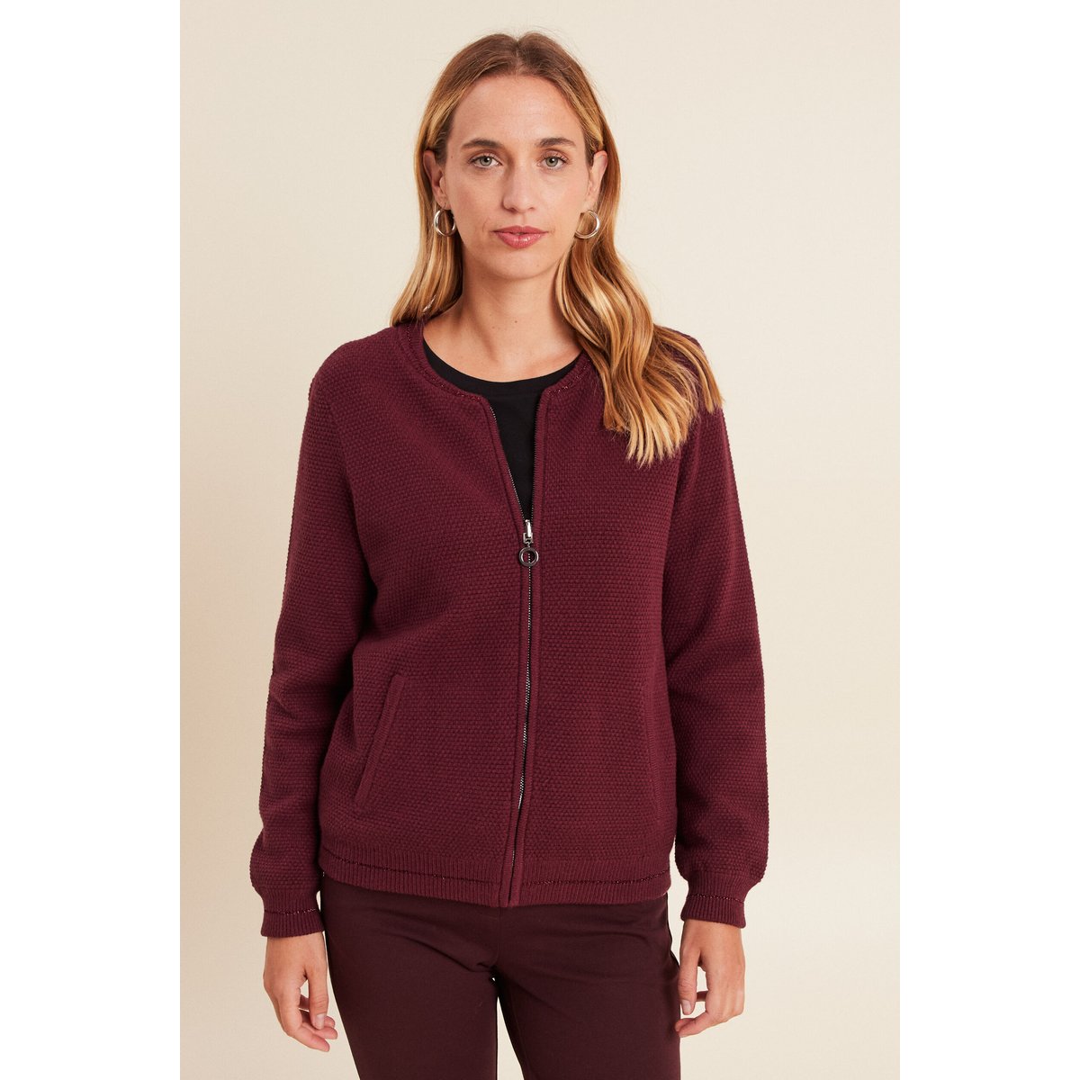 Gilet manches longues bordeaux, BREAL