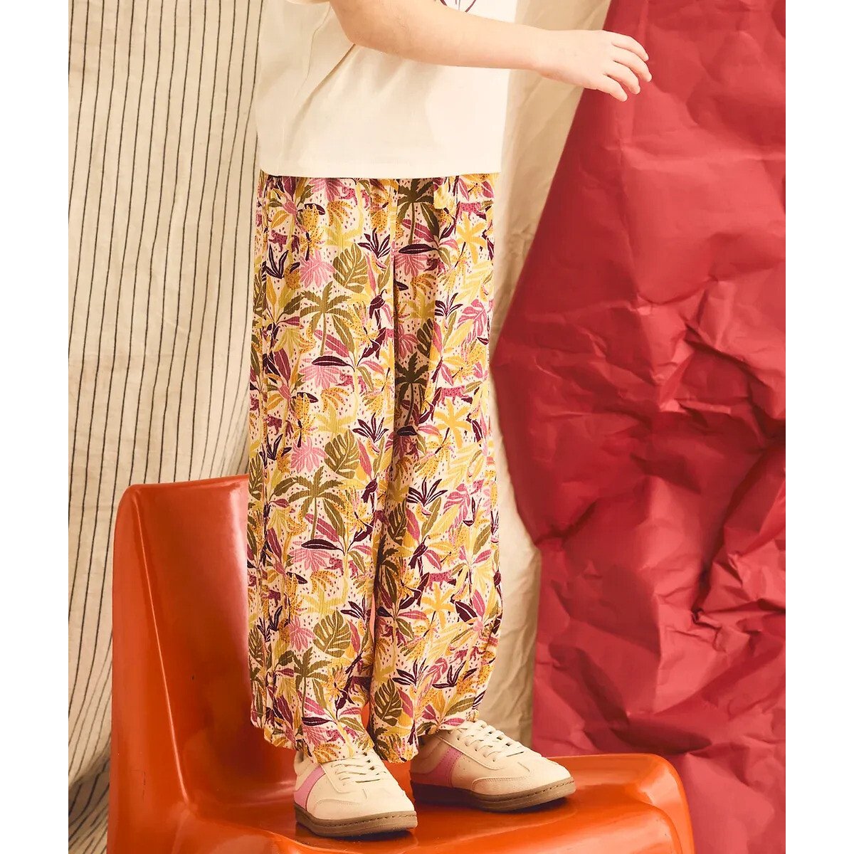 Bedrukte soepele broek bloemenprint, TAPE A L'OEIL