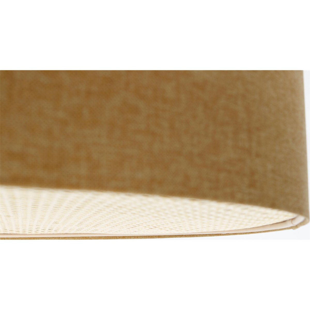 Plafonnier rond en tissu avec diffuseur rotin Boho Elegant beige et rotin naturel, BPS KONCEPT