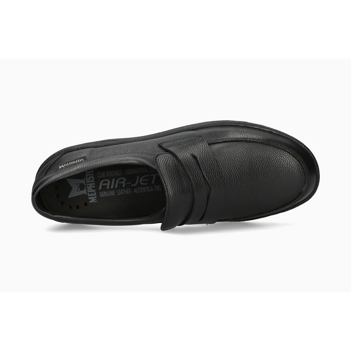 Mocassins en cuir RAYAN noir 5145, MEPHISTO