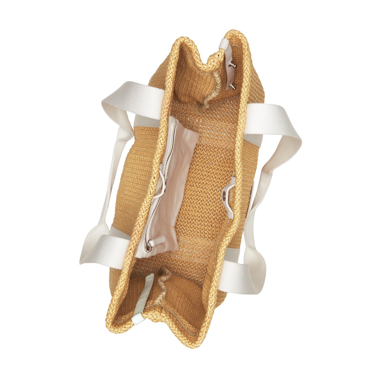Shopper moyen en aspect crochet-rafia-bastingage beige, MARC O'POLO