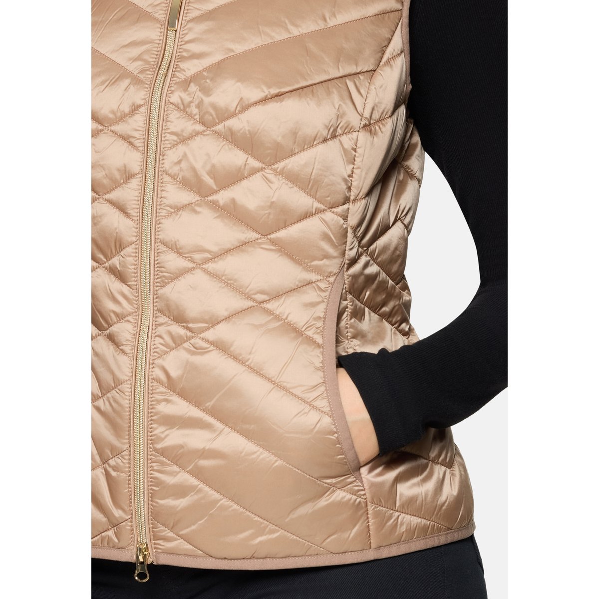 Veste sans manches matelassée à fermeture zippée natural, BETTY BARCLAY