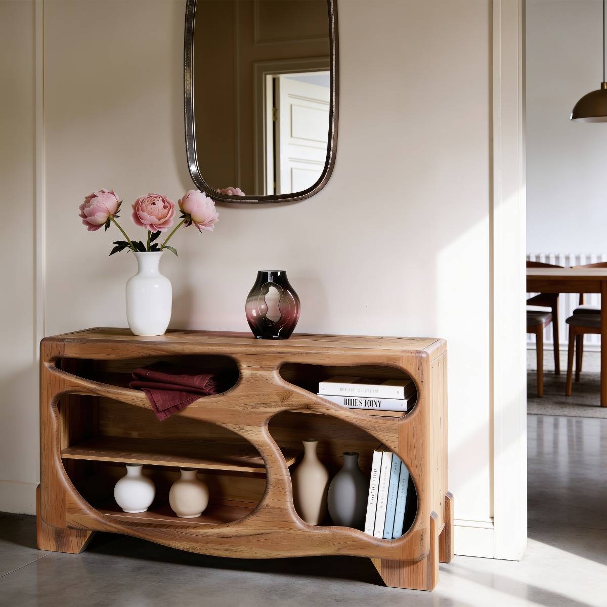 Buffet en bois d'acacia TRINITE bois clair, MADE IN MEUBLES