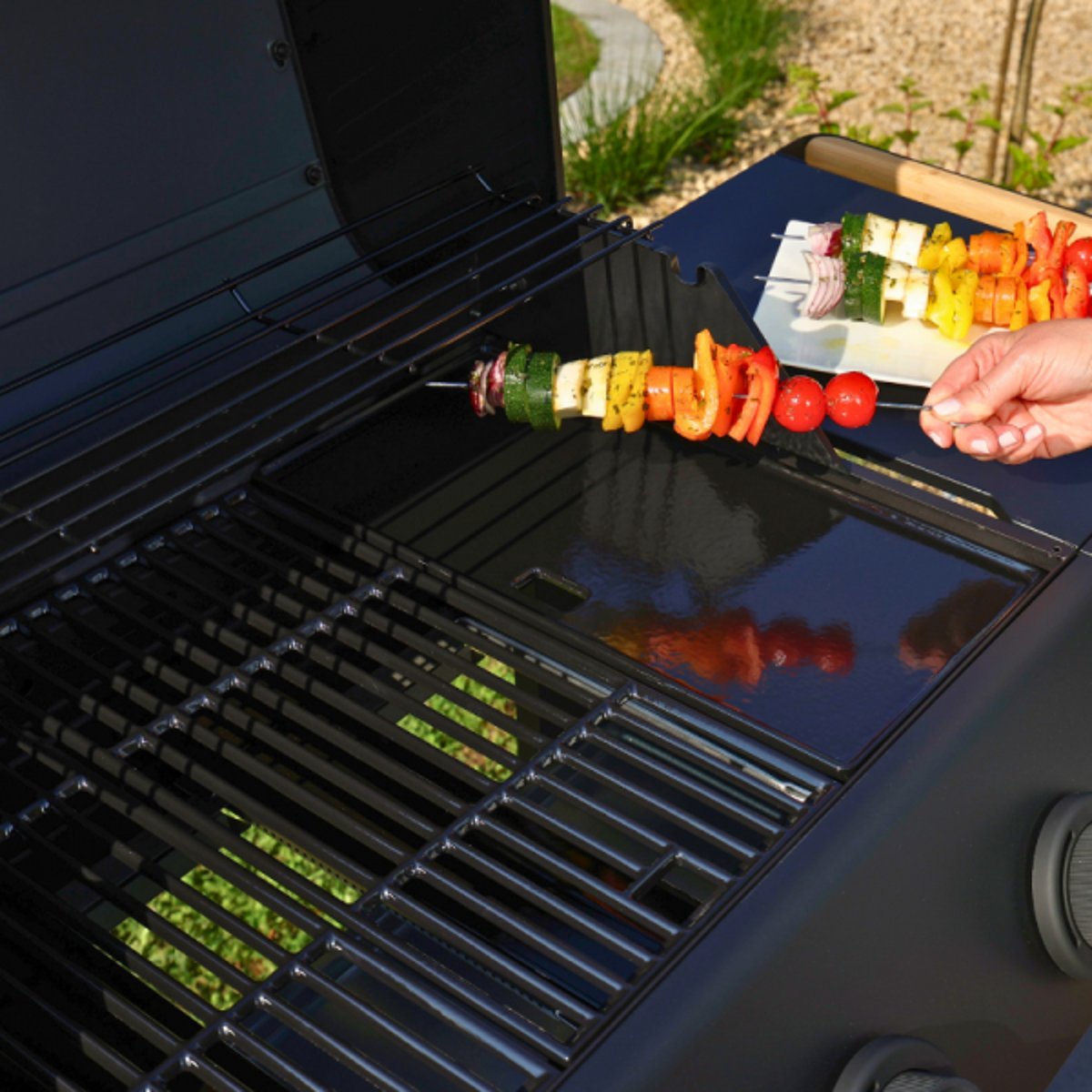 Barbecue Gaz, BURN noir, COOK IN GARDEN