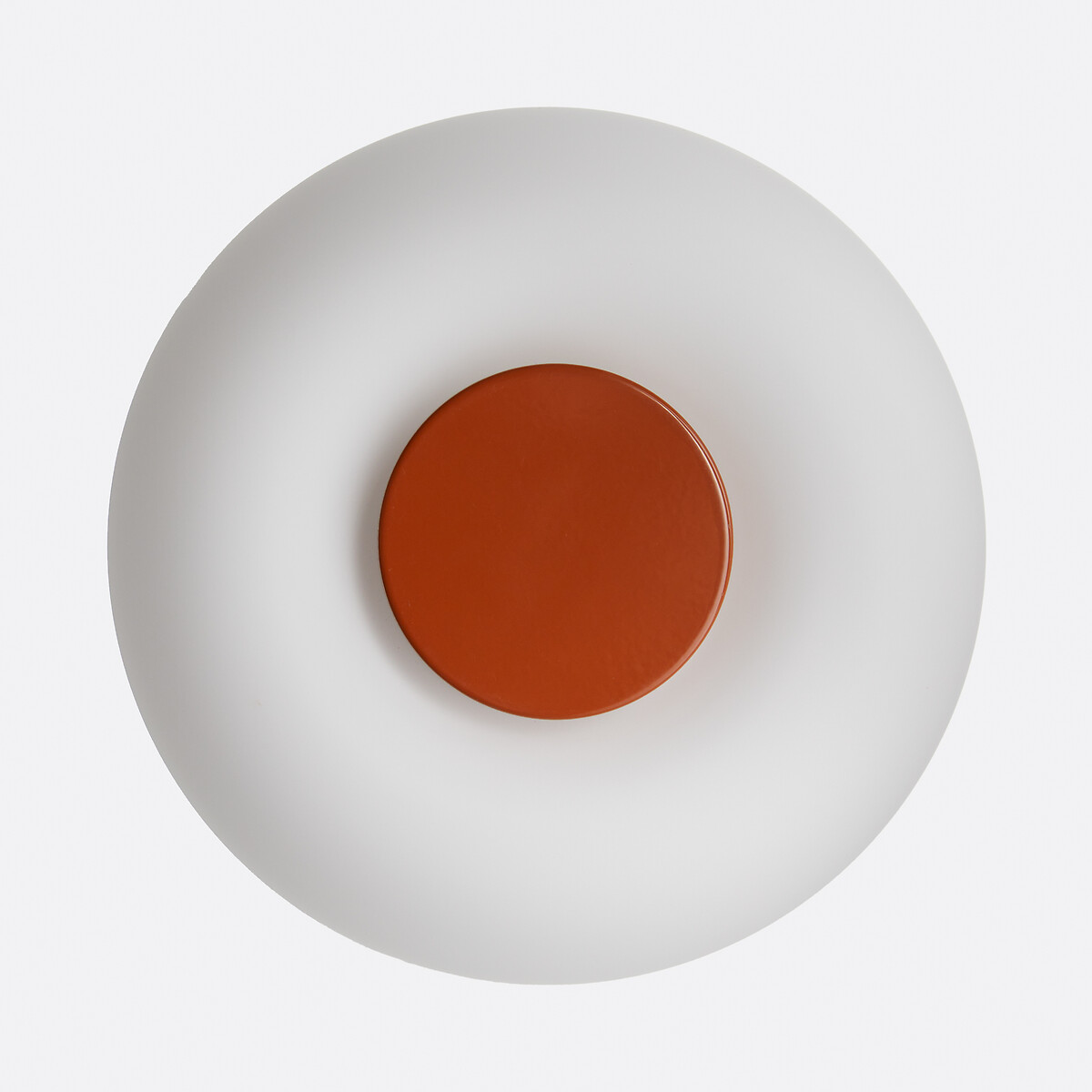 Applique ou plafonnier, en métal fer et opaline, diamètre 21, 5 cm, OMER caramel, LA REDOUTE INTERIEURS