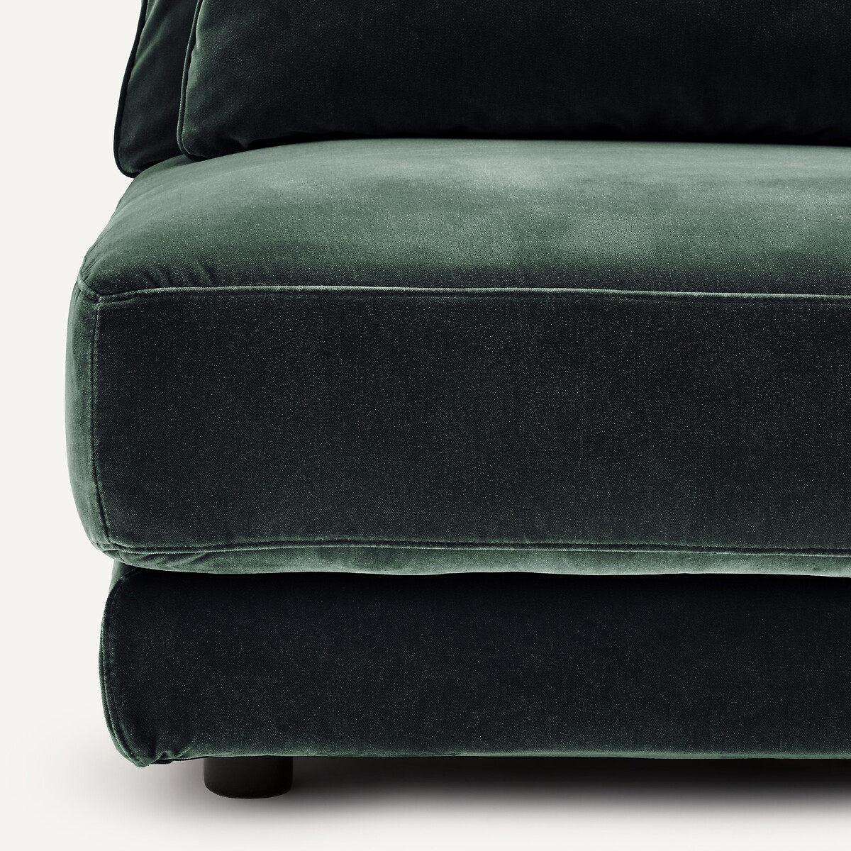 Rechtes Einzelsofa, modular, aus Samt, TIBERIO khaki, AM.PM