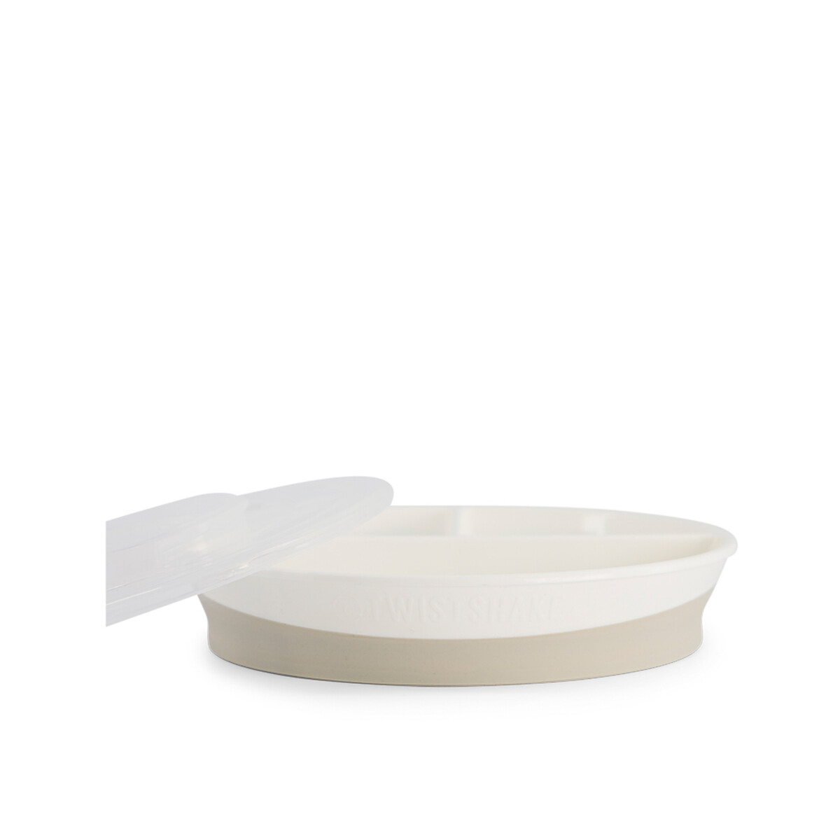 Prato com divisórias, em lotes de 2, Twistshake branco, TWISTSHAKE