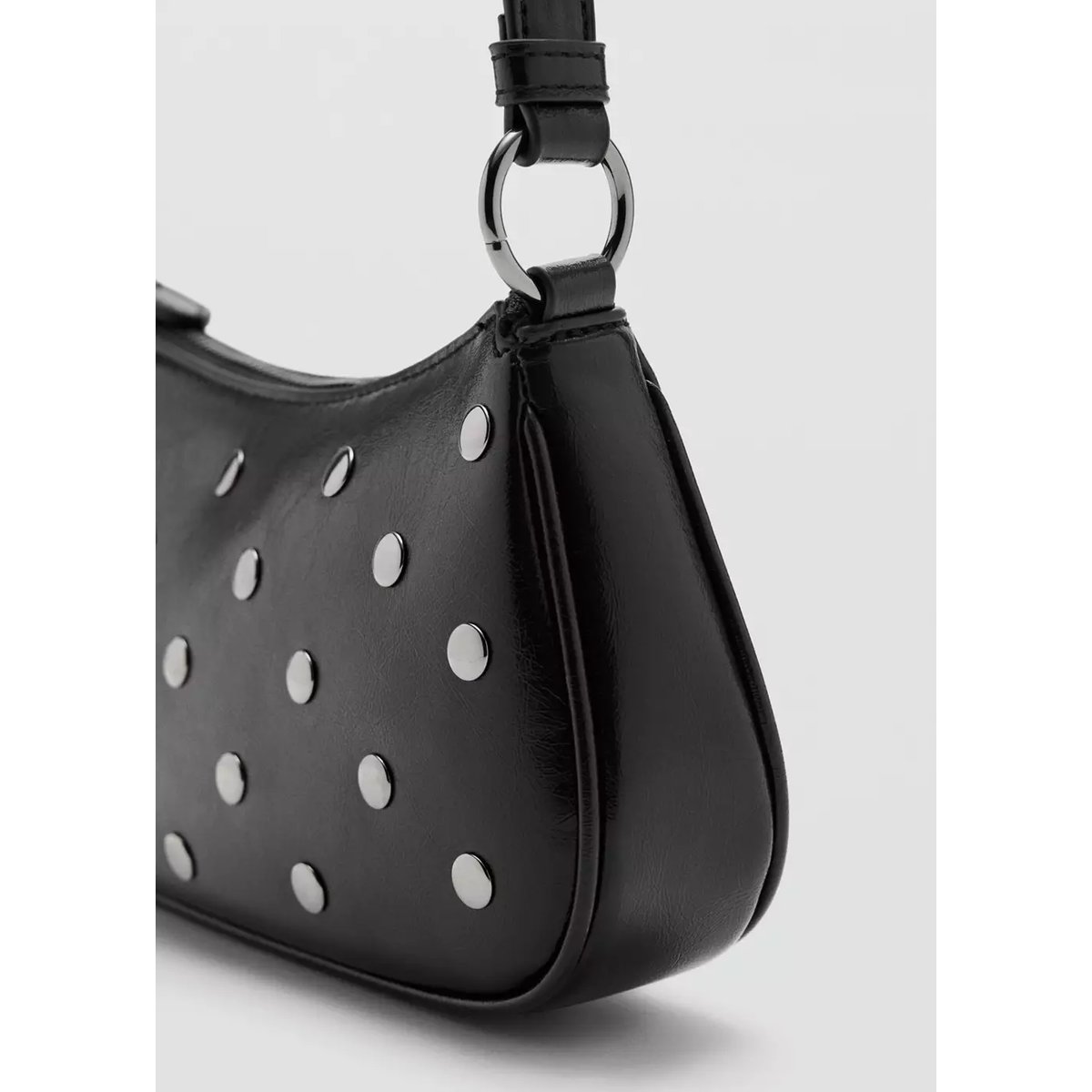 Sac porté épaule clouté noir, MANGO TEEN