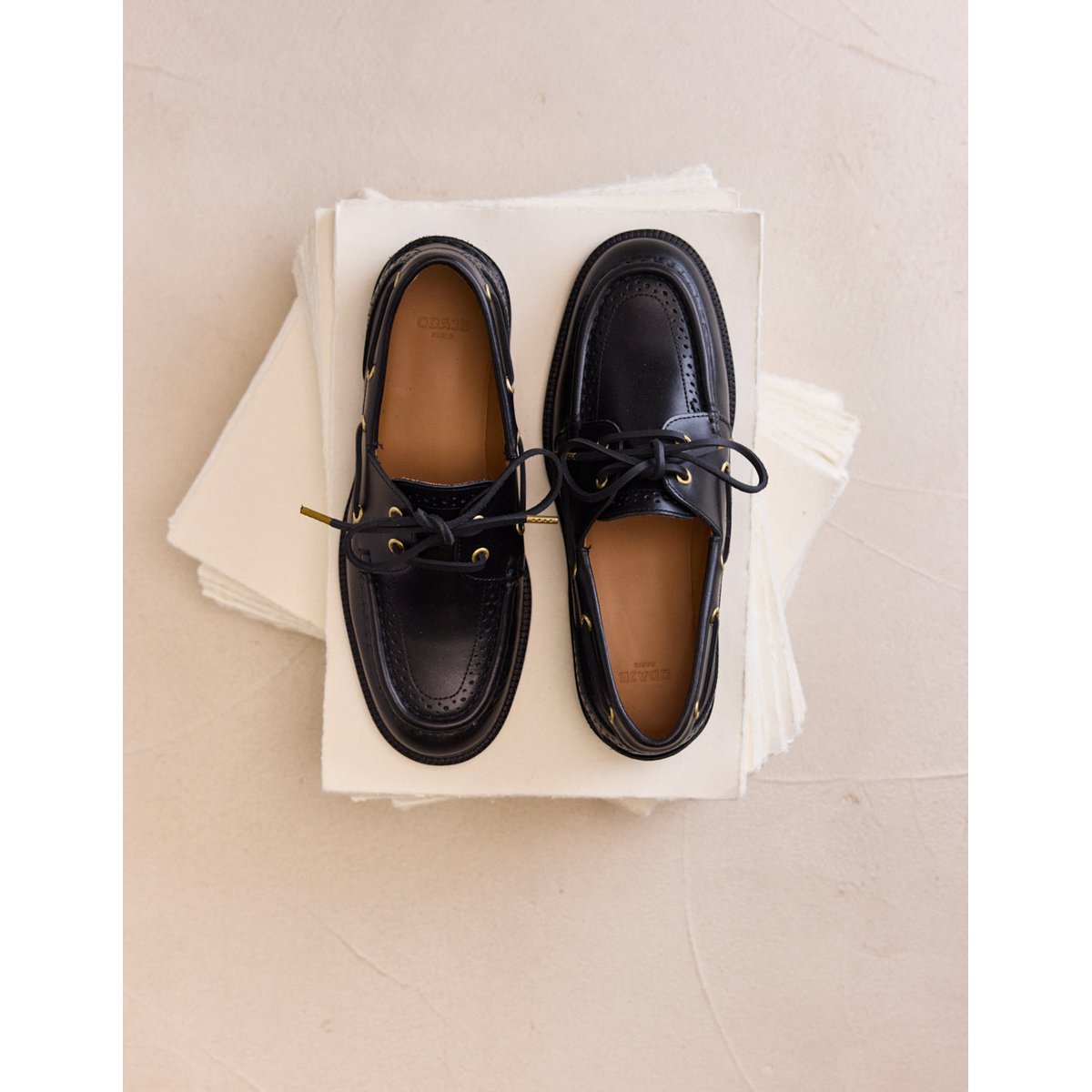 Derbies NIZA cuir noir, ODAJE