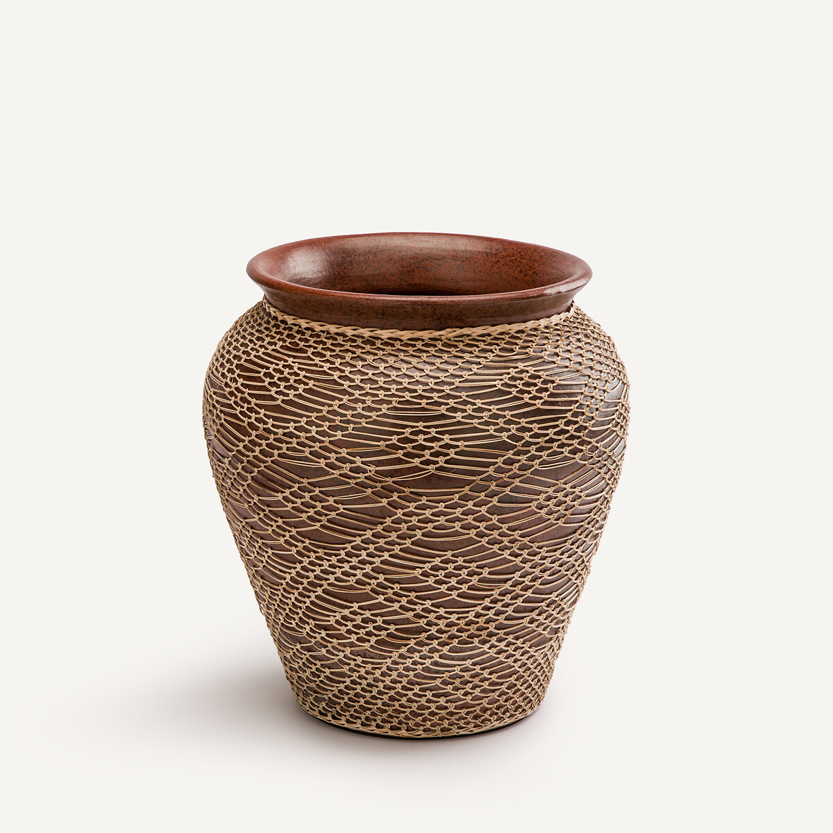Vaas in aardewerk, H38 cm, Mavazi kastanje, AM.PM
