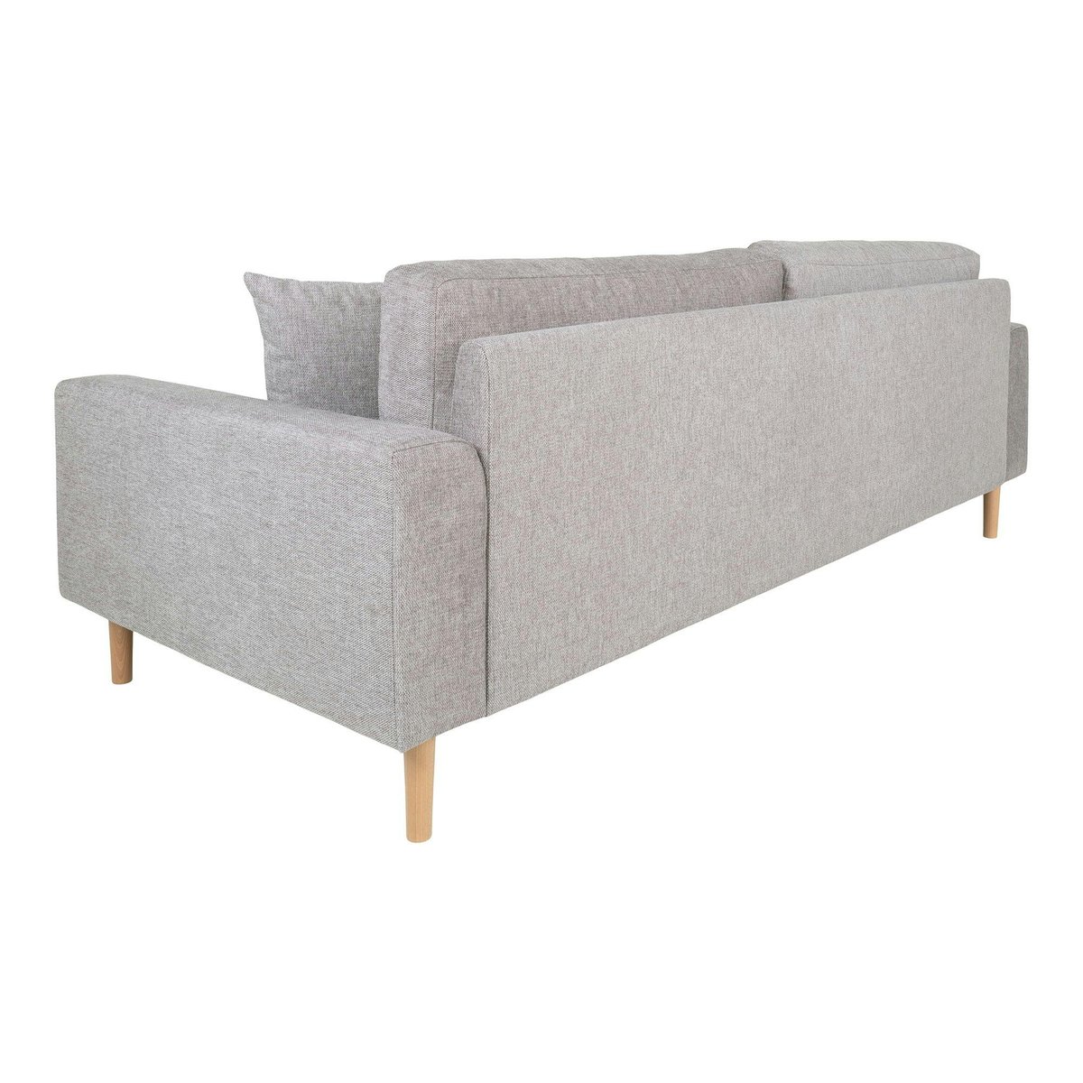 Canapé droit moderne en tissu AMSTERDAM gris clair - 3 places, PIER IMPORT
