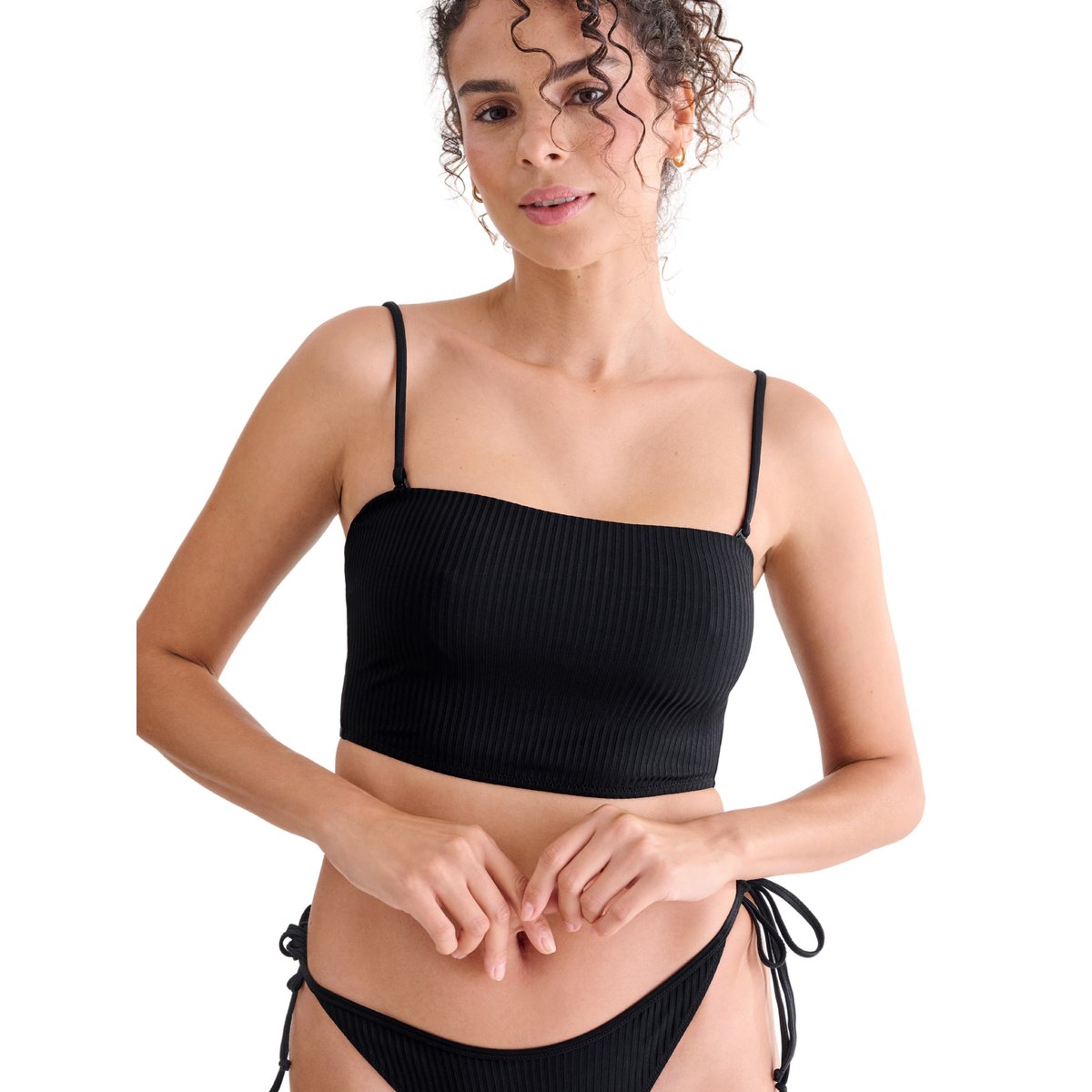 Haut maillot de bain bustier sans armatures FLORIDA noir, LISCA