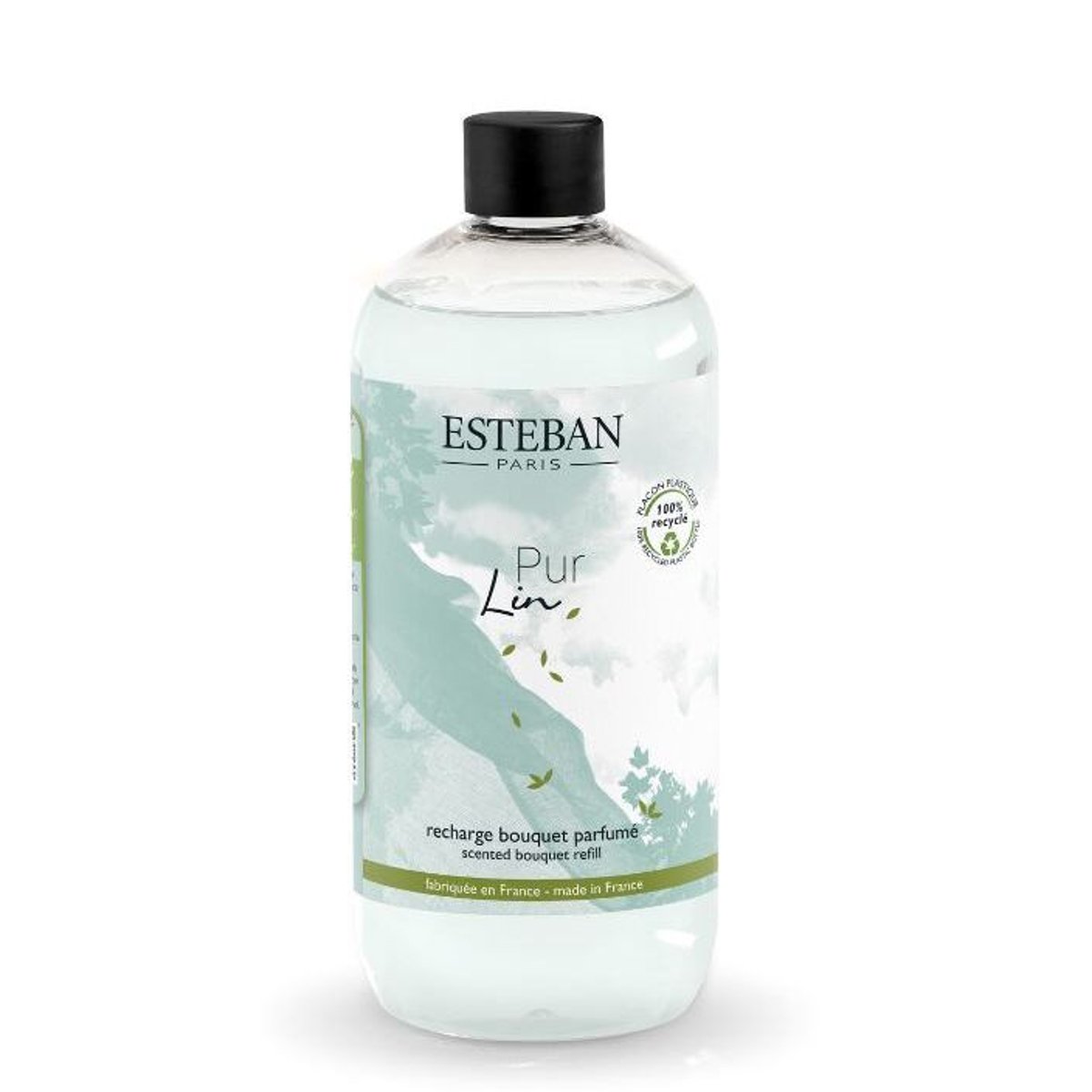 Parfum d'intérieur - Recharge bouquet parfumé 500ml pur lin transparent, ESTEBAN