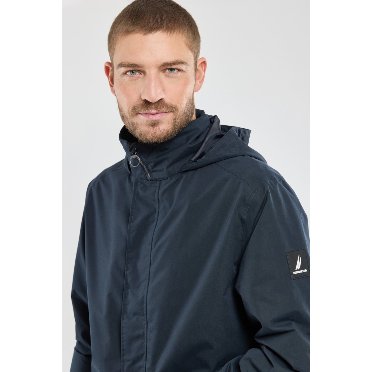 Parka longue imperméable HIGHSTREET navy, BERMUDES