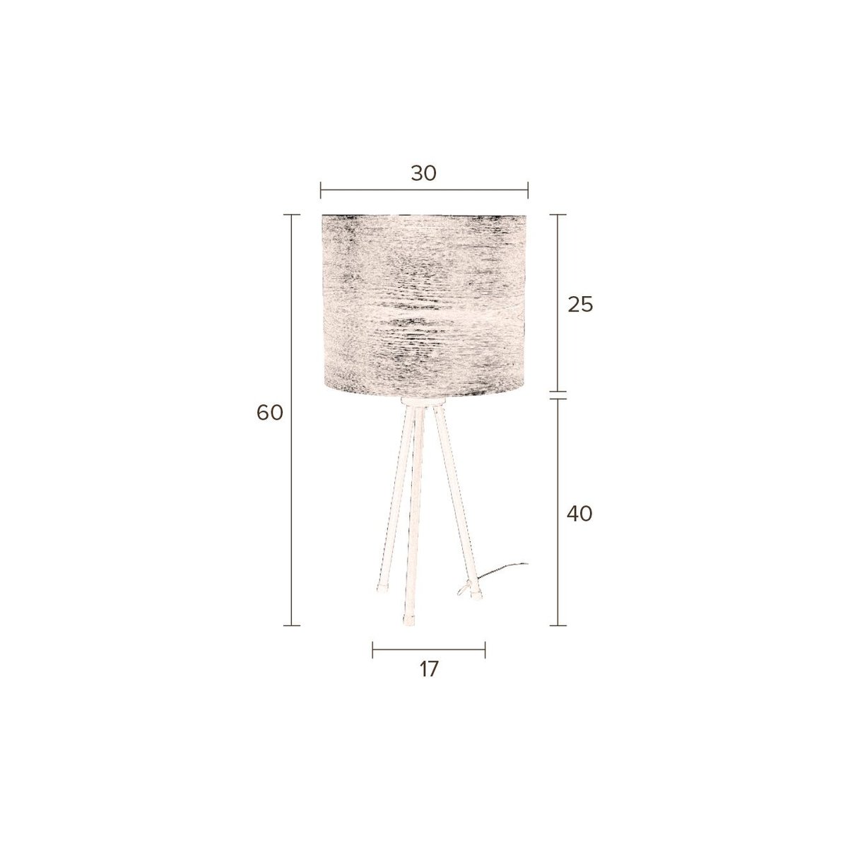 Lampe design en bois bohème, WOODLAND noir, DUTCHBONE
