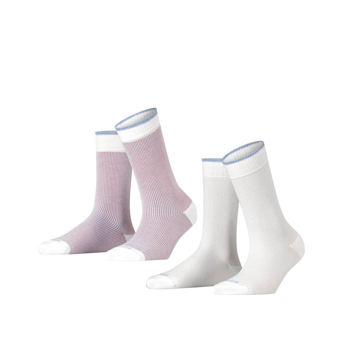 Chaussettes Refined Piqué 2-Pack Opaque neige-un, ESPRIT