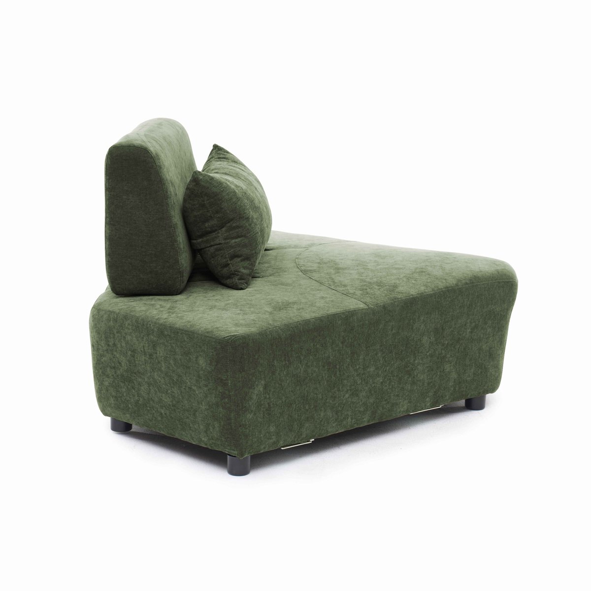 Fauteuil d'angle pour canapé modulable en tissu avec coussin dossier ajustable, CALLISTO vert, OVIALA