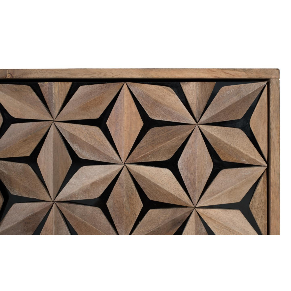 Bahut 4 portes Bois Marron - THÉALIE marron, DECORATION D’AUTREFOIS