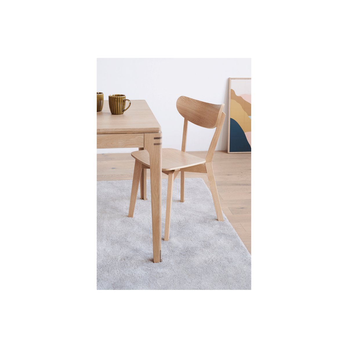 Chaise scandinave en bois (lot de 2) - LETA marron clair, HELLIN, DEPUIS 1862