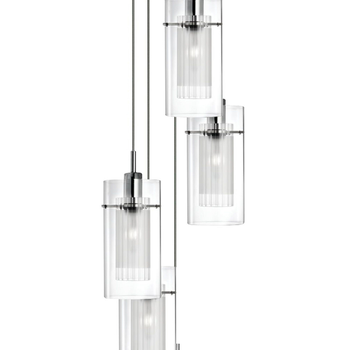 Dayton 5-Light Multi-Drop Pendant Light silver-coloured, SO'HOME
