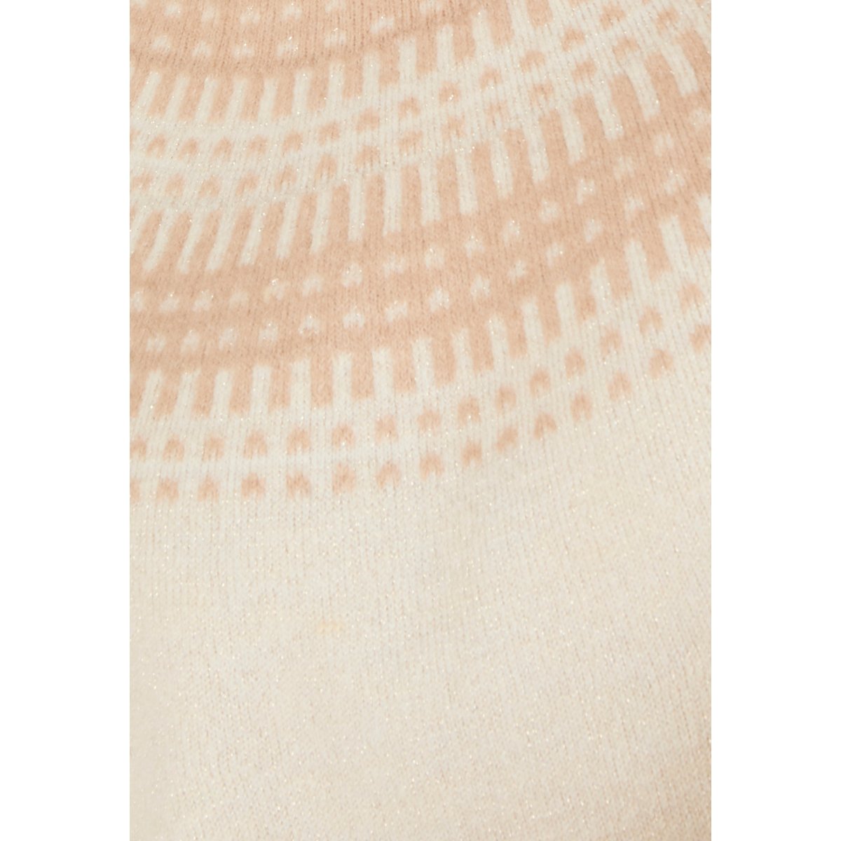 Pull jacquard et fils brillants Thermolactyl marron beige, DAMART