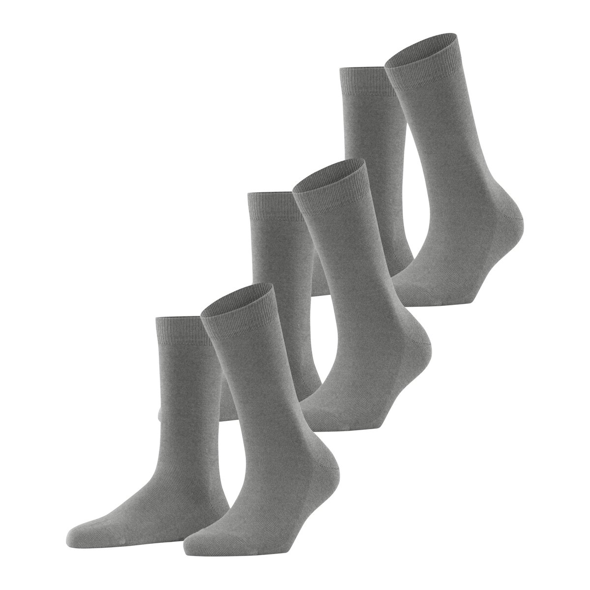 Chaussettes Family 3-Pack gris, FALKE