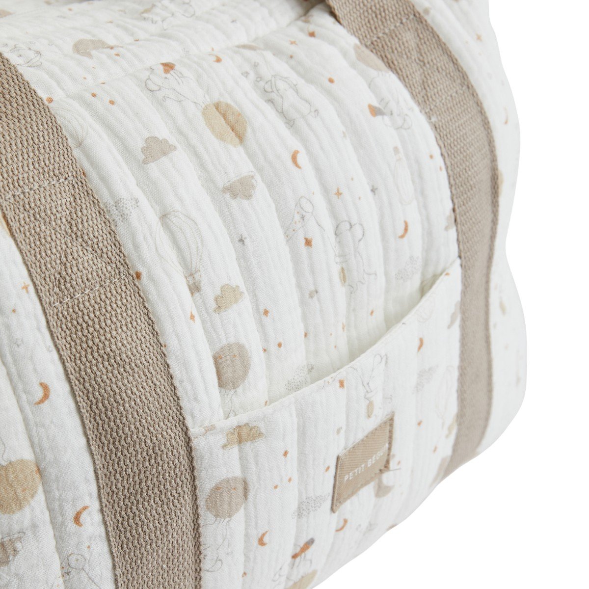 Sac à langer en gaze de coton Eliah ecru, PETIT BEGUIN