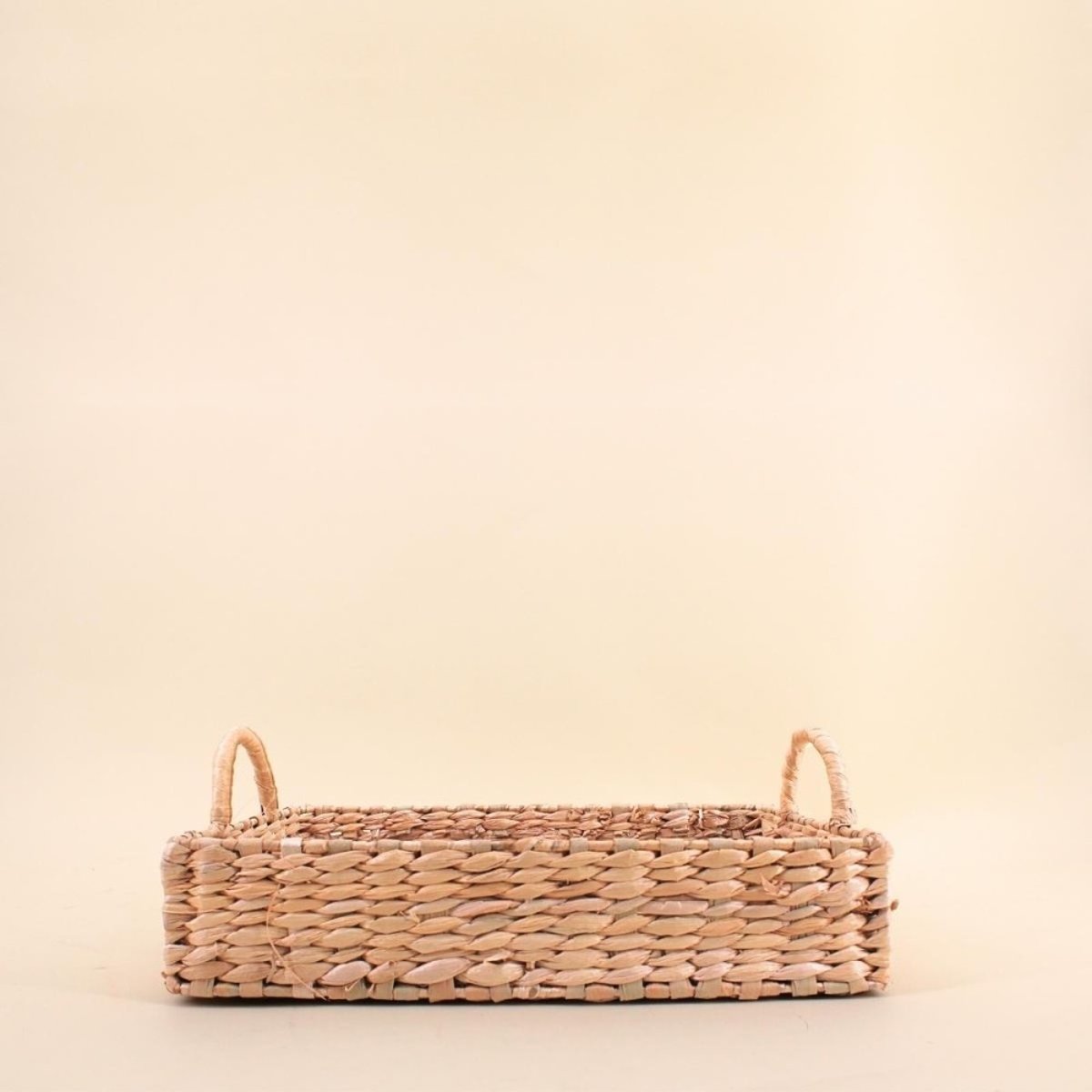 Plateau avec poignées en fibres naturelles 33x25cm naturel, ORNAMI