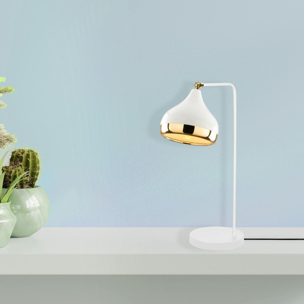 Lampe avec abat-jour orientable SILE blanc, PIER IMPORT