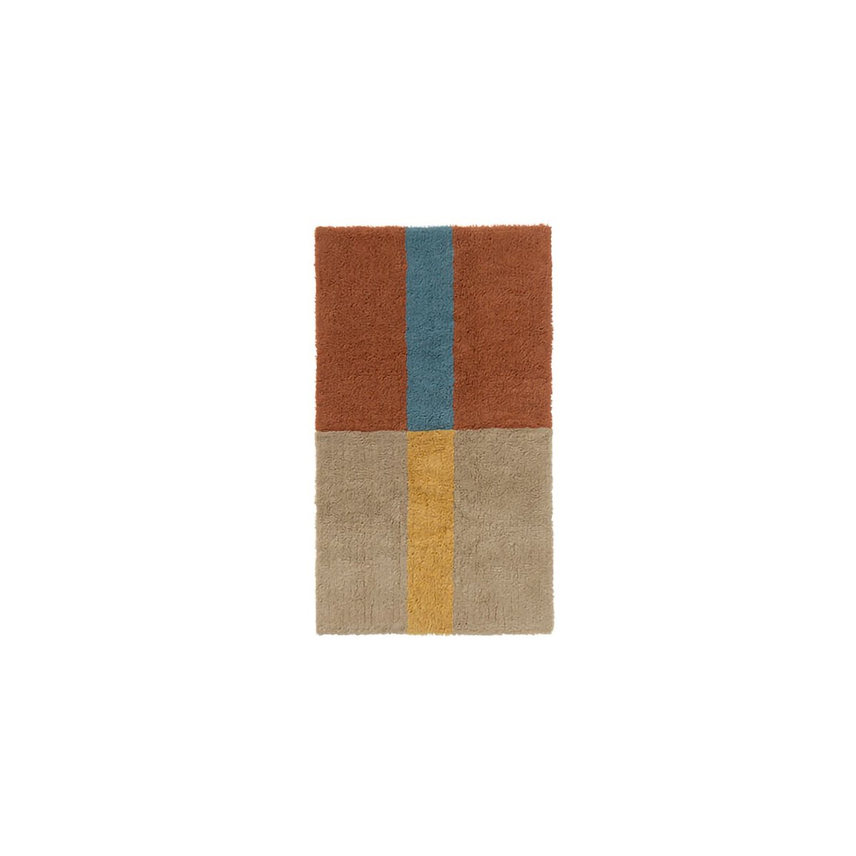 Tapis Lainable Rectangulaire Cannelle CHROMA STRIPES multicolore, LORENA CANALS
