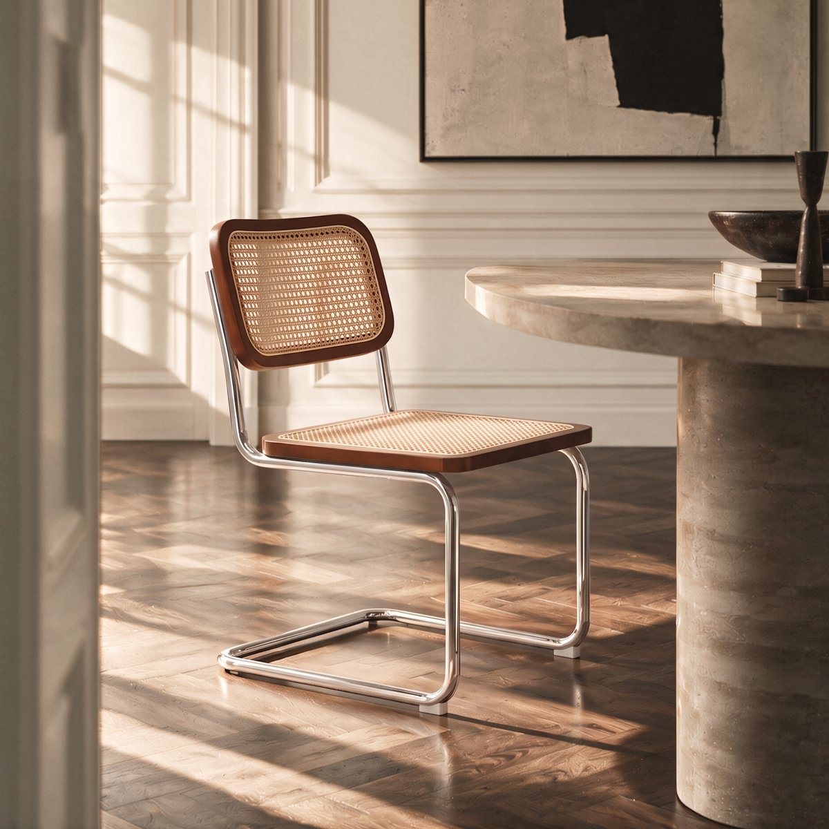 Lot de 2 chaises en rotin BRENT rotin foncé, SIA HOME