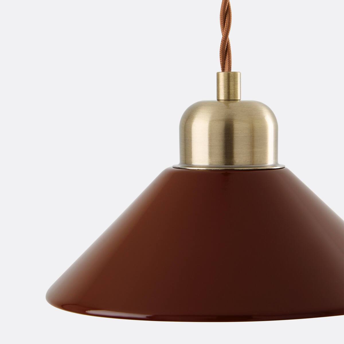 Hängeleuchte Nilana, Keramik, Ø 20 cm braun, LA REDOUTE INTERIEURS