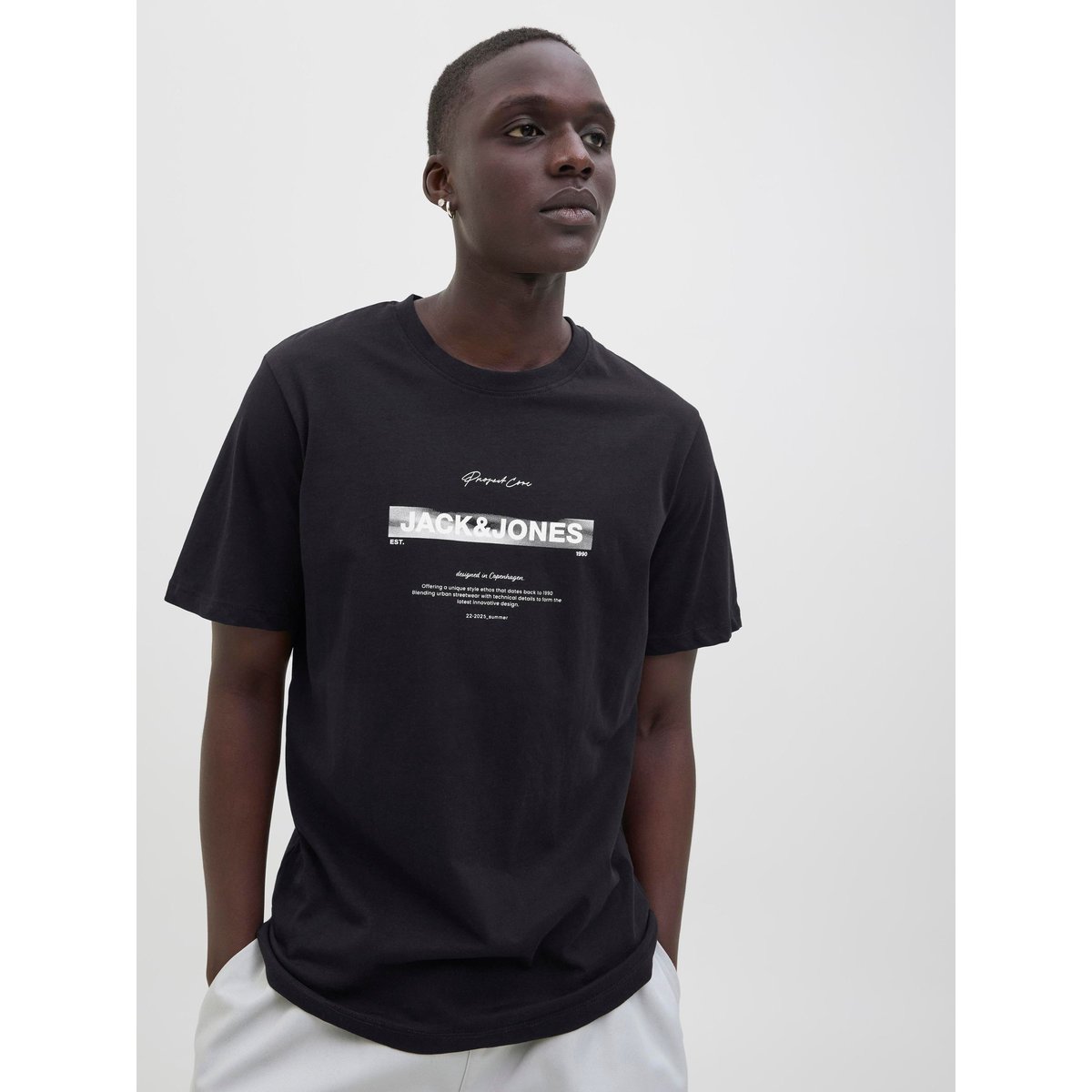 T-Shirt noire - black, JACK & JONES