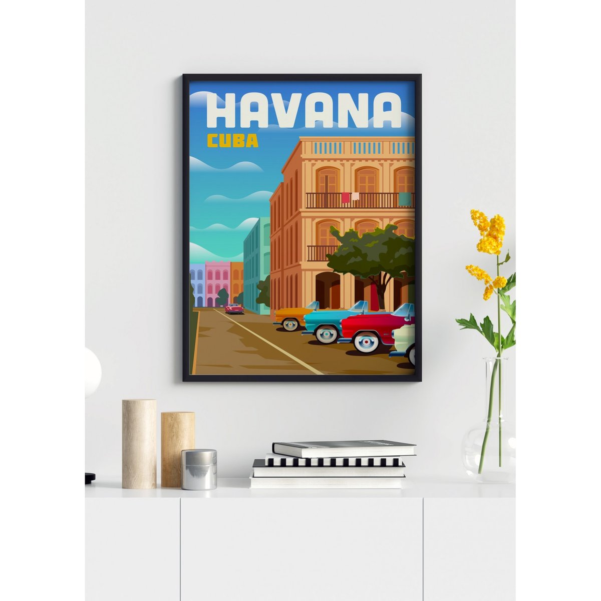 Affiche Cuba La Havane blanc, L'AFFICHERIE