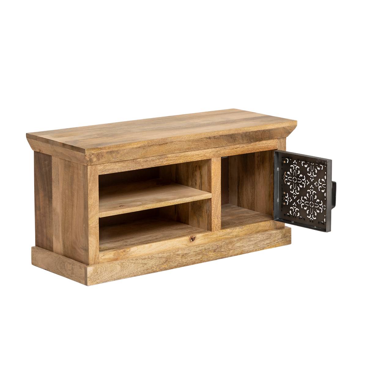 Meuble TV en bois de manguier SAHARA bois clair, MADE IN MEUBLES