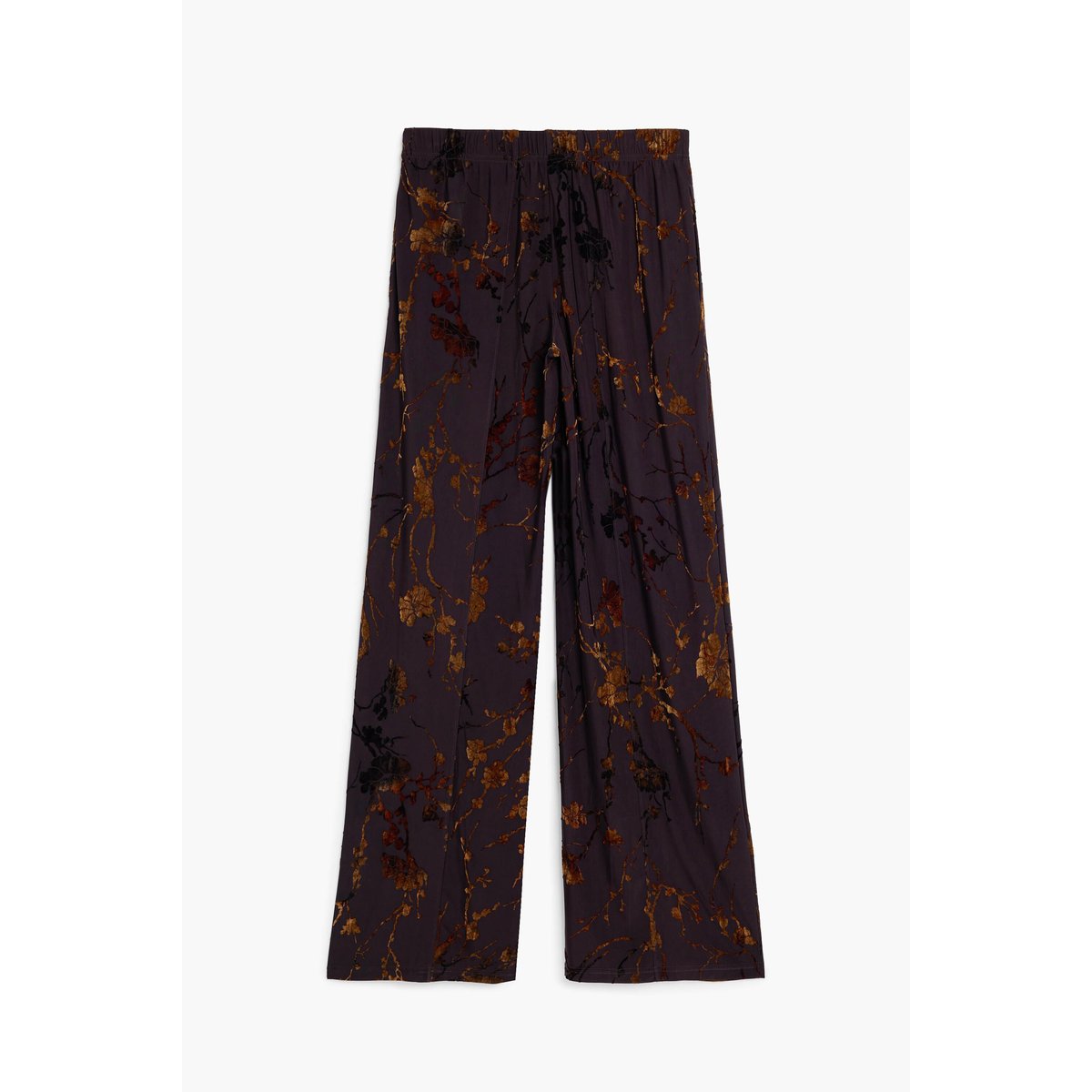 Pantalon long floqué marron, DESIGUAL