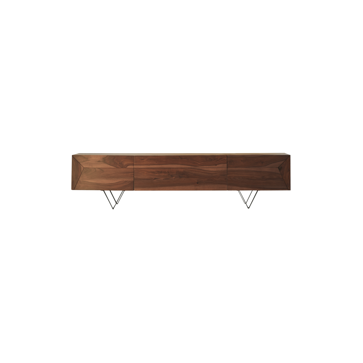 Meuble Hi-FI, TV en Palissandre massif, METRIC marron, TIKAMOON