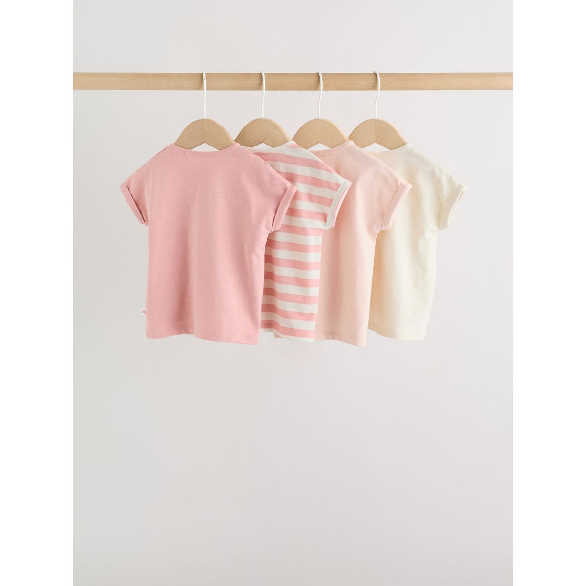 T-shirt à manches courtes bébé, lot de 4 slogan rose, NEXT