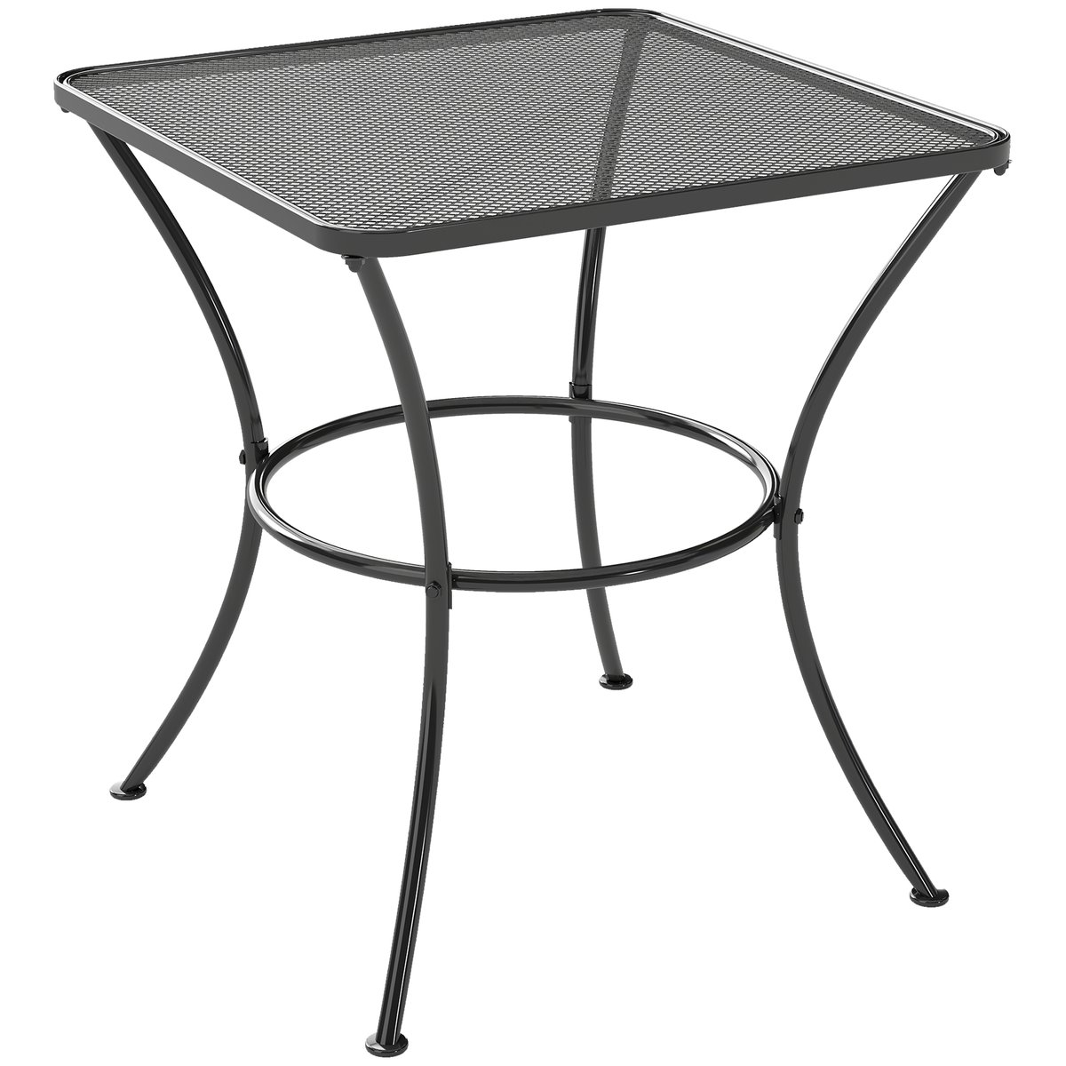 Table d'appoint de terrasse métal Noir noir, OUTSUNNY