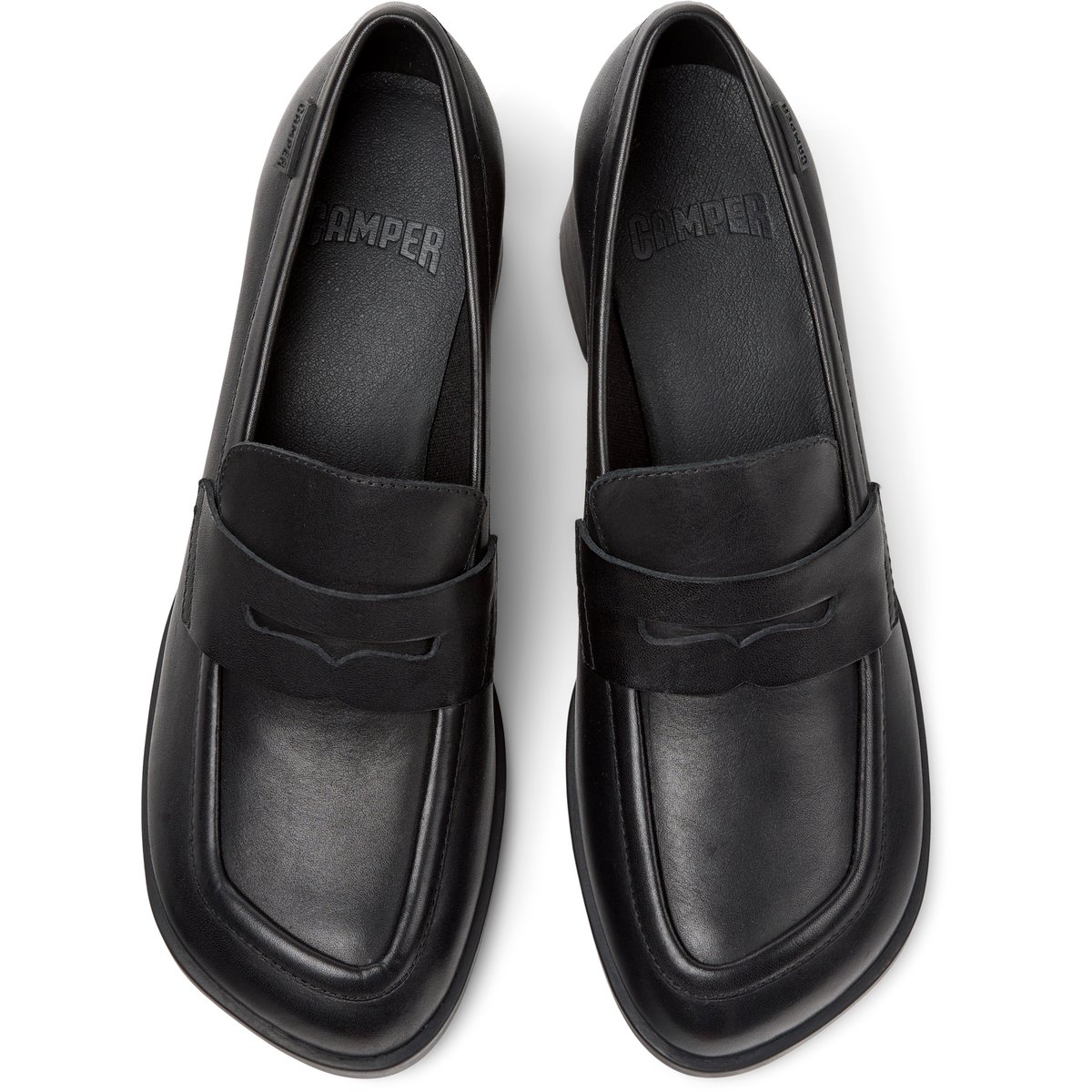 Mocassins Kora Smooth Leather noir, CAMPER