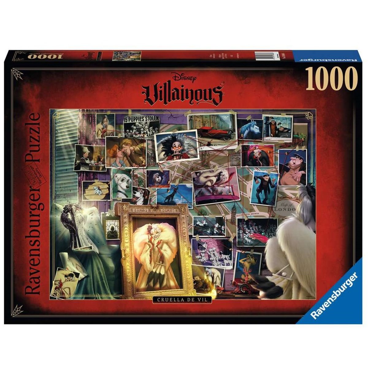 Puzzle Cruella d'Enfer 1000 pièces rouge, RAVENSBURGER