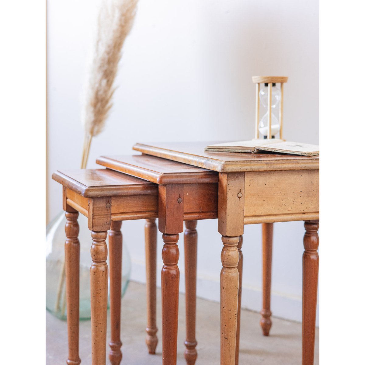 3 tables gigognes Barbara N°202 - Bon état orange, DEBONGOUT